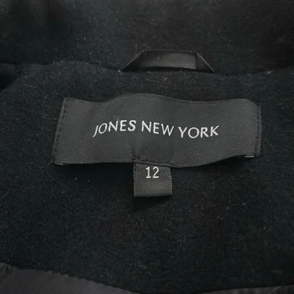 Jones New York Trench Coat Peplum Wool Blend size 12 - Picture 6 of 9